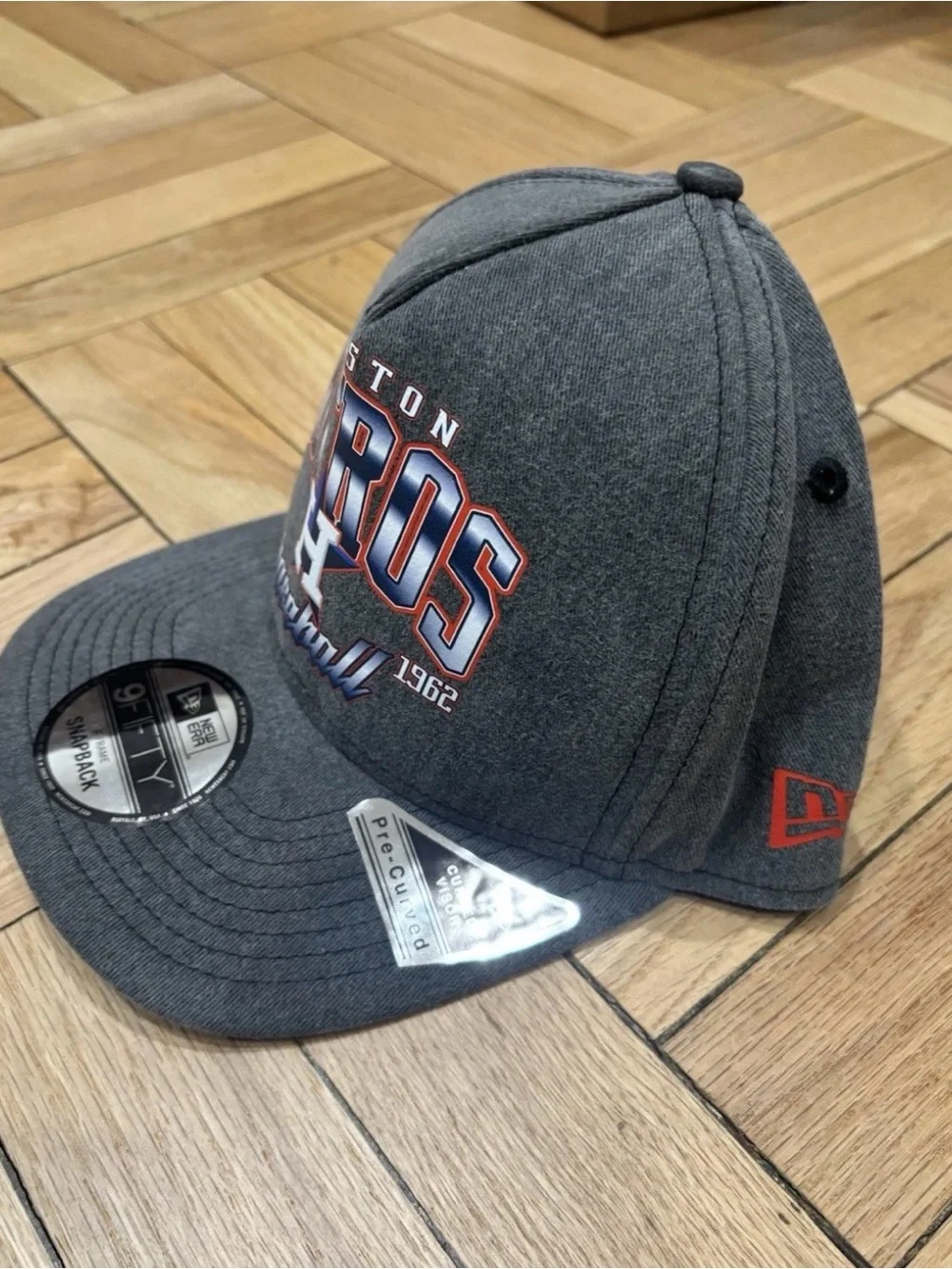 Houston Astros Hat Cap Gray Washed SnapBack A-Frame Adjustable New Era 9FIFTY